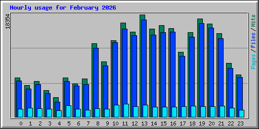 Hourly usage for February 2026