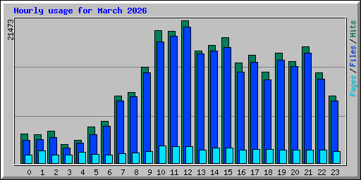 Hourly usage for March 2026